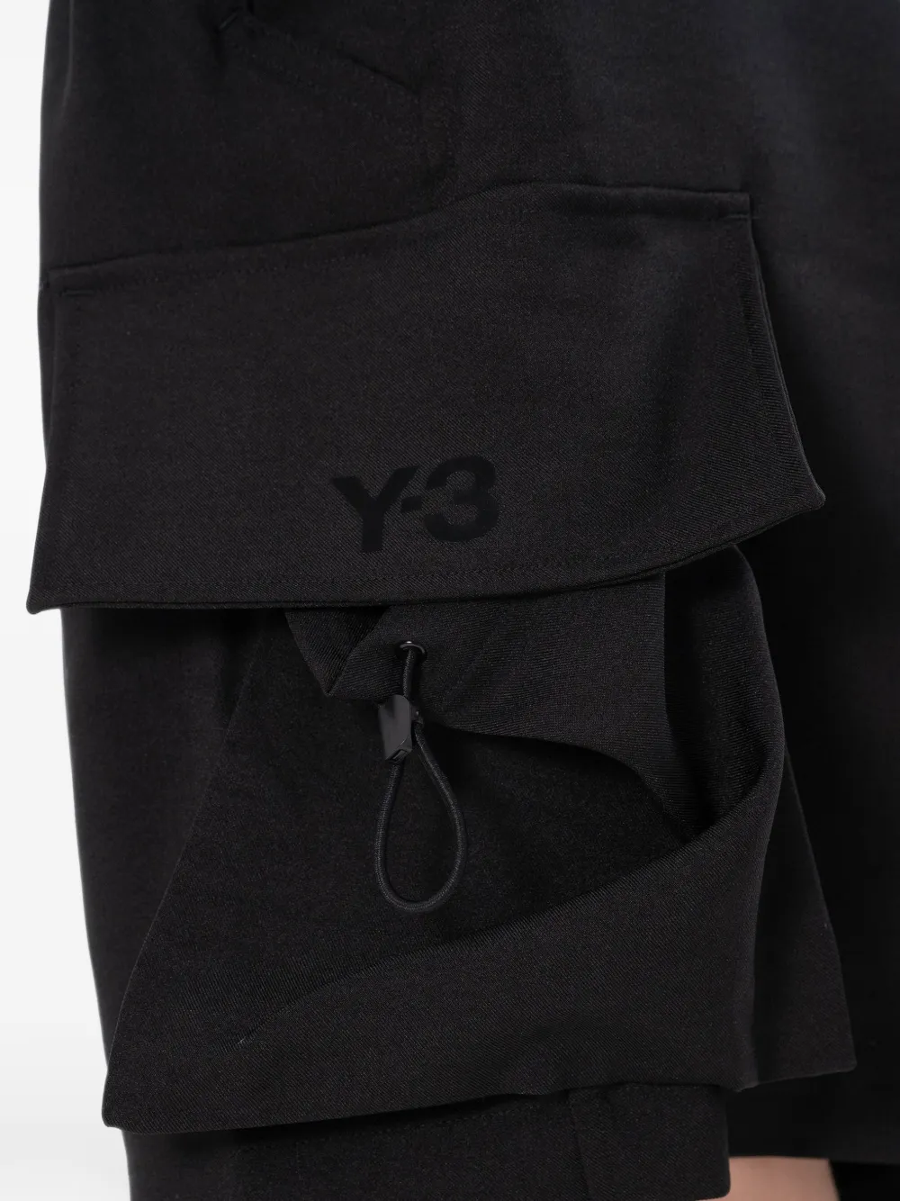Y-3 Cargo shorts met logoprint Zwart