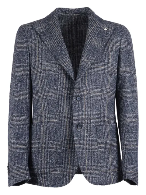 L.B.M. 1911 buttoned check-pattern blazer