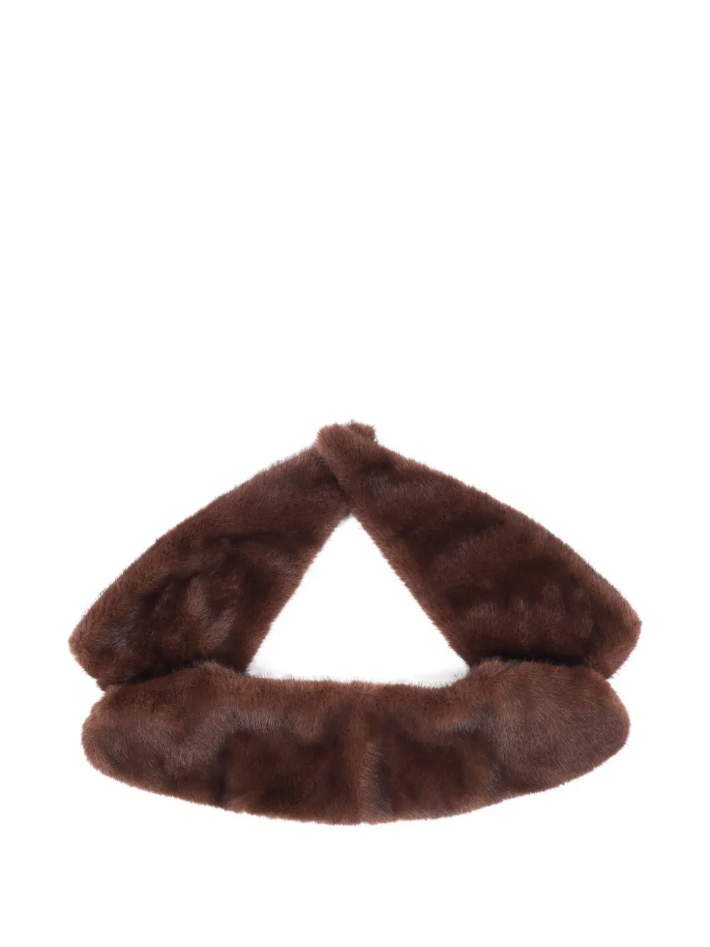P.A.R.O.S.H. brown faux fur scarf - Marrone