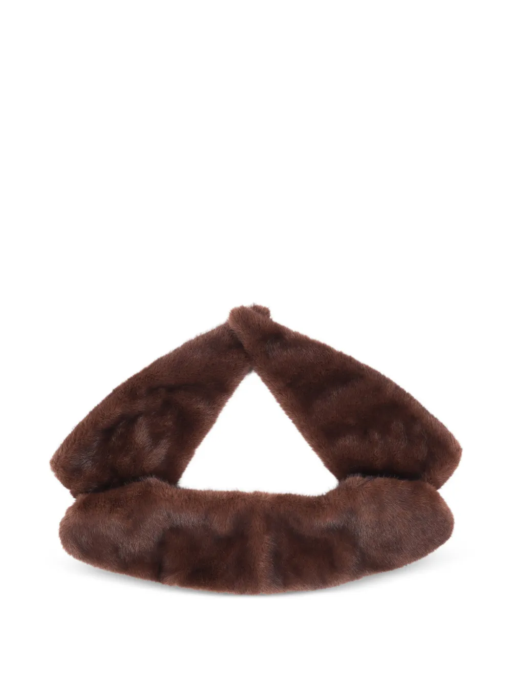 P.A.R.O.S.H. brown faux fur scarf - Marrone