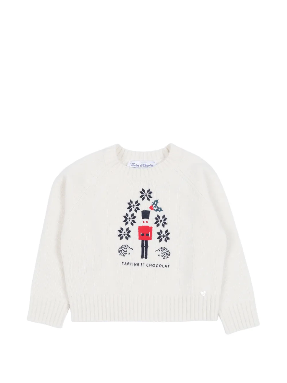Tartine Et Chocolat printed crewneck sweater - Bianco