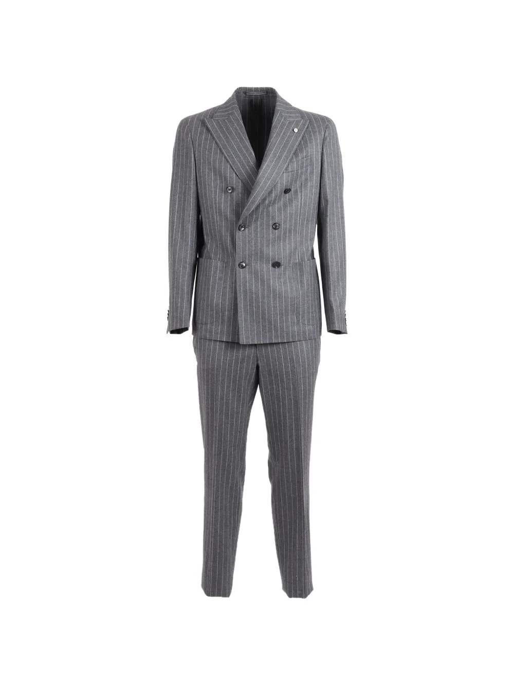 L.B.M. 1911 pinstripe double-breasted suit - Grigio
