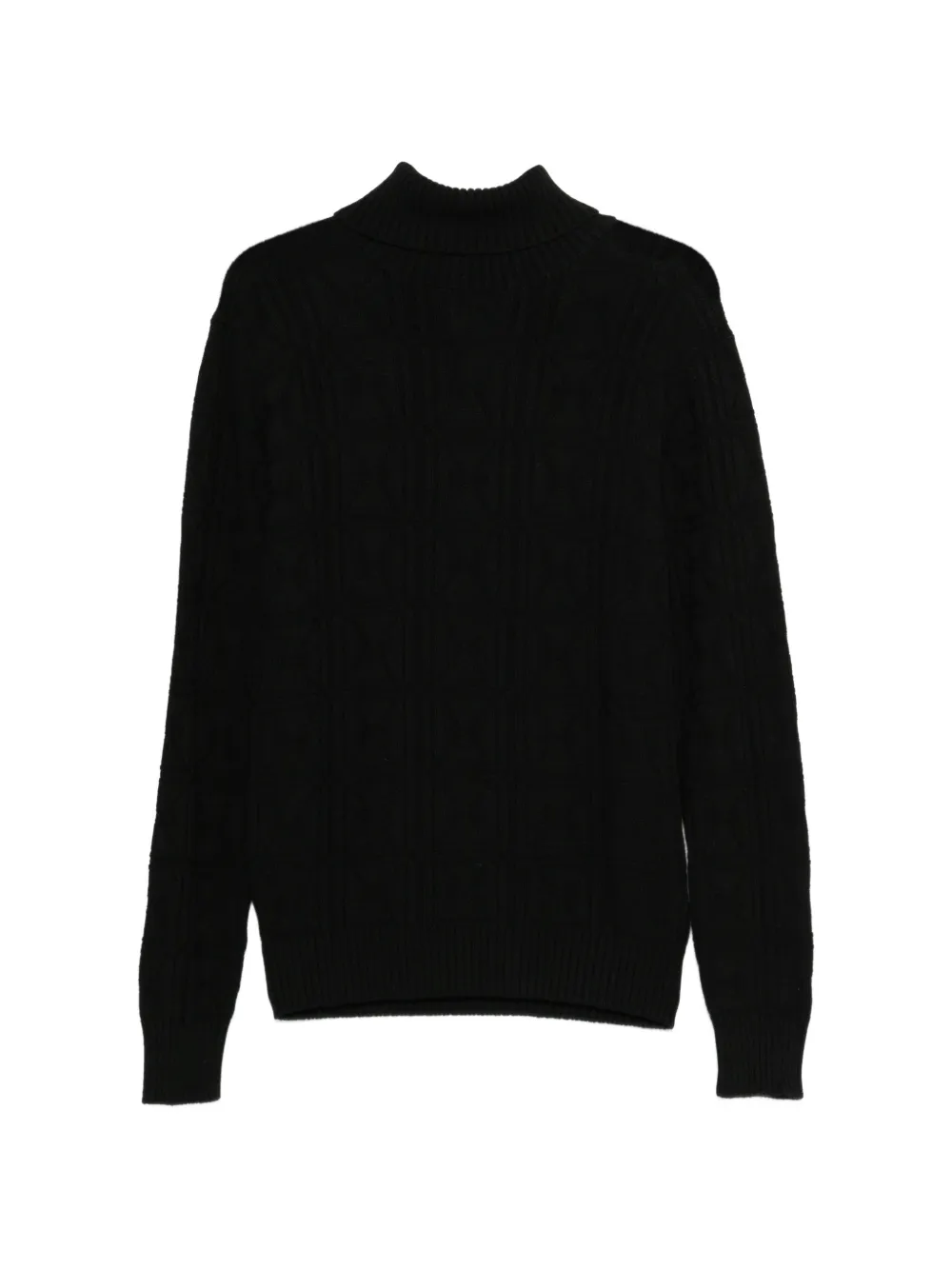 John Richmond rollneck patterned sweater - Nero