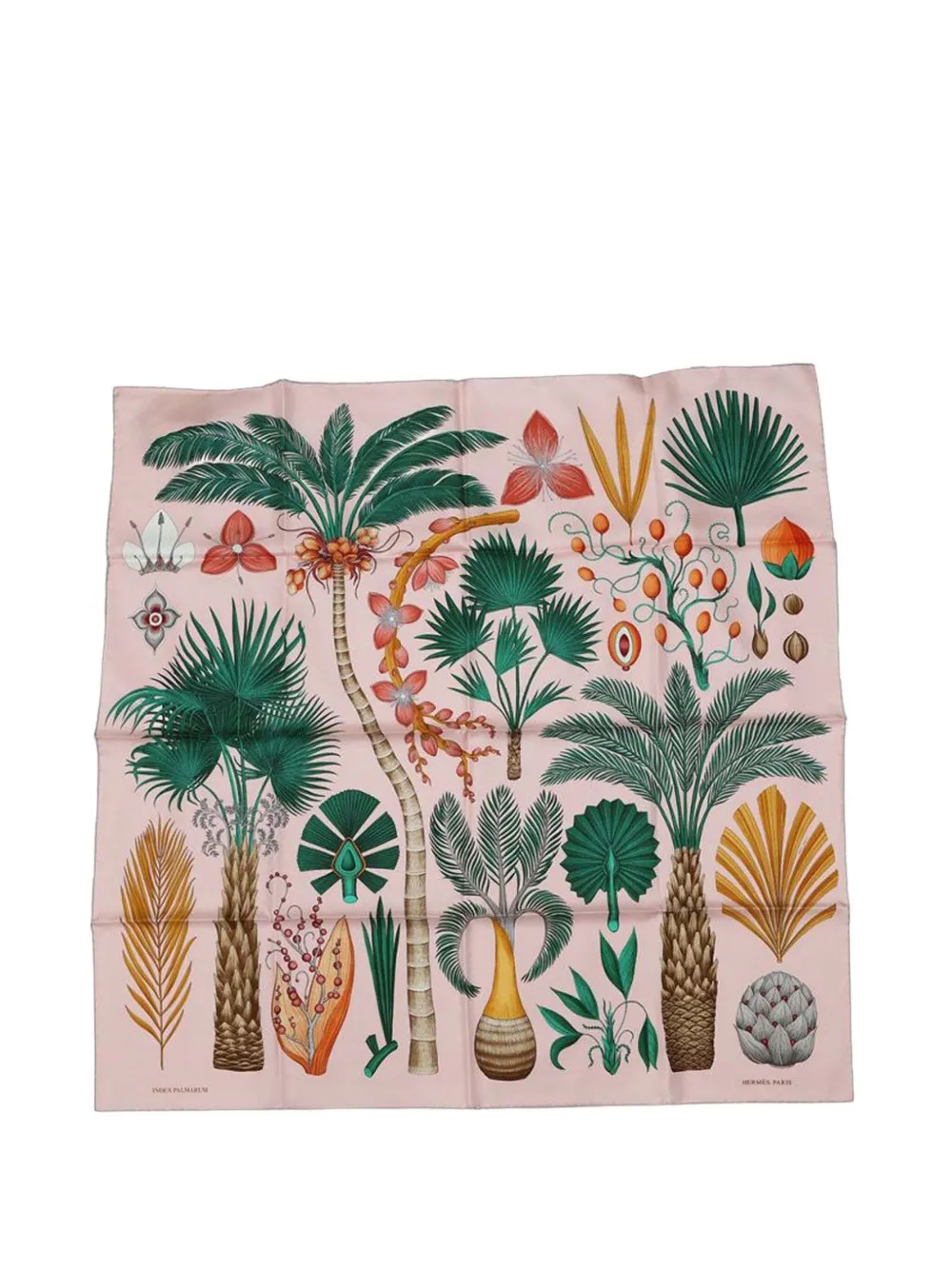 Hermès Pre-Owned 2019 Index Palmarum Silk Scarf 90 scarves - Rosa