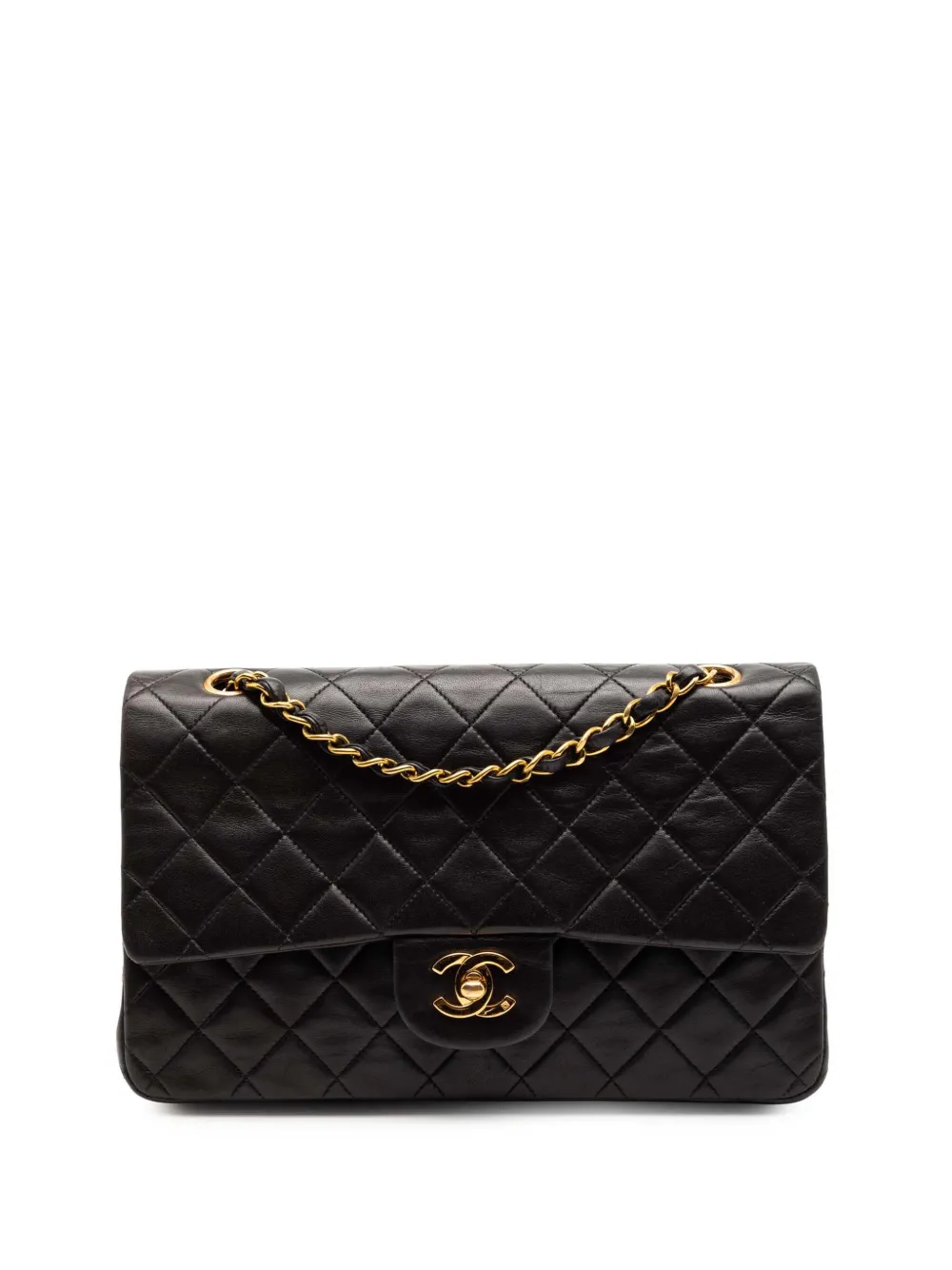 CHANEL Pre-Owned 1994-1996 Medium Classic Lambskin Double Flap shoulder bag - Nero
