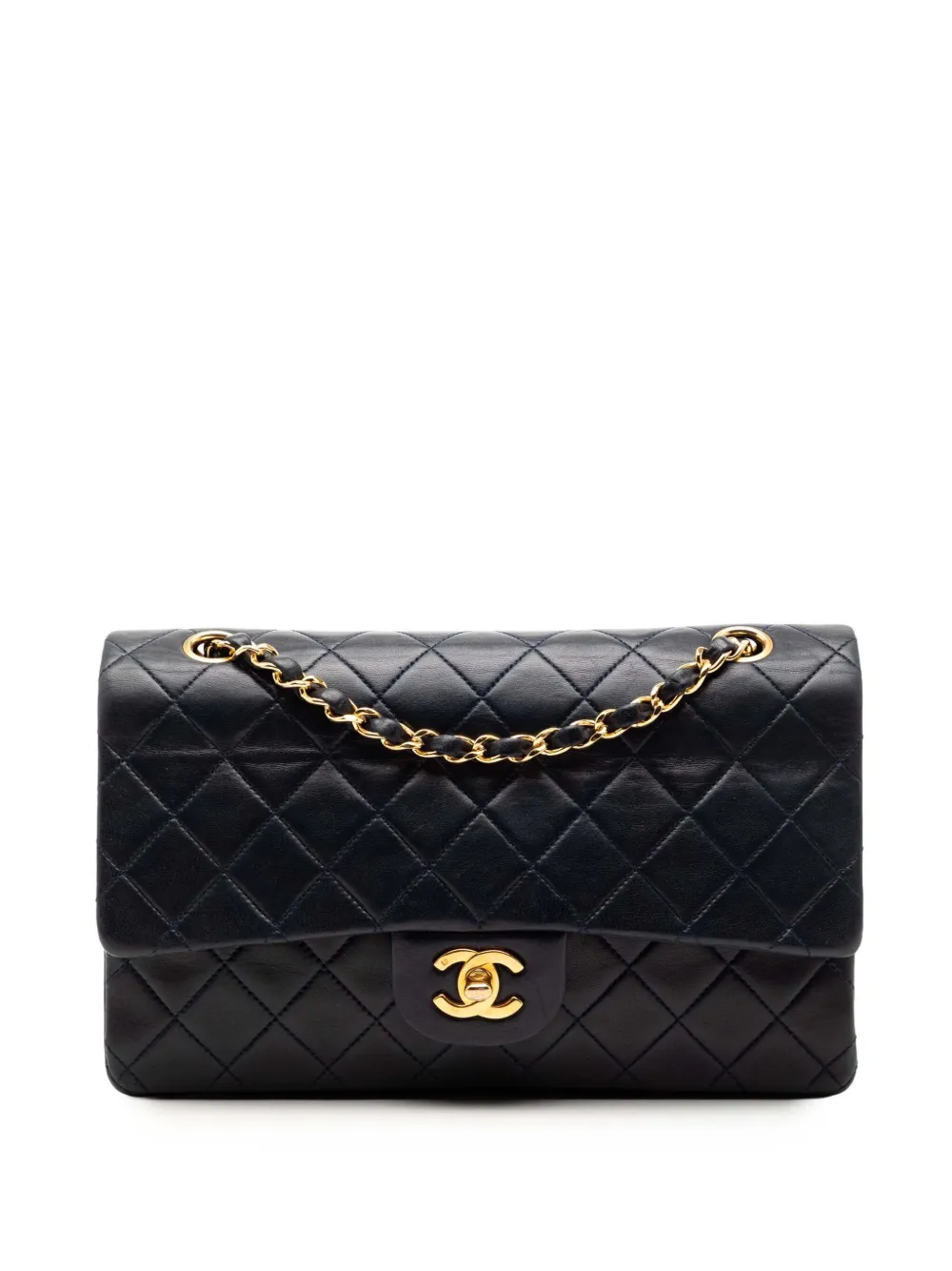 CHANEL Pre-Owned 1989-1991 Medium Classic Lambskin Double Flap shoulder bag - Blu