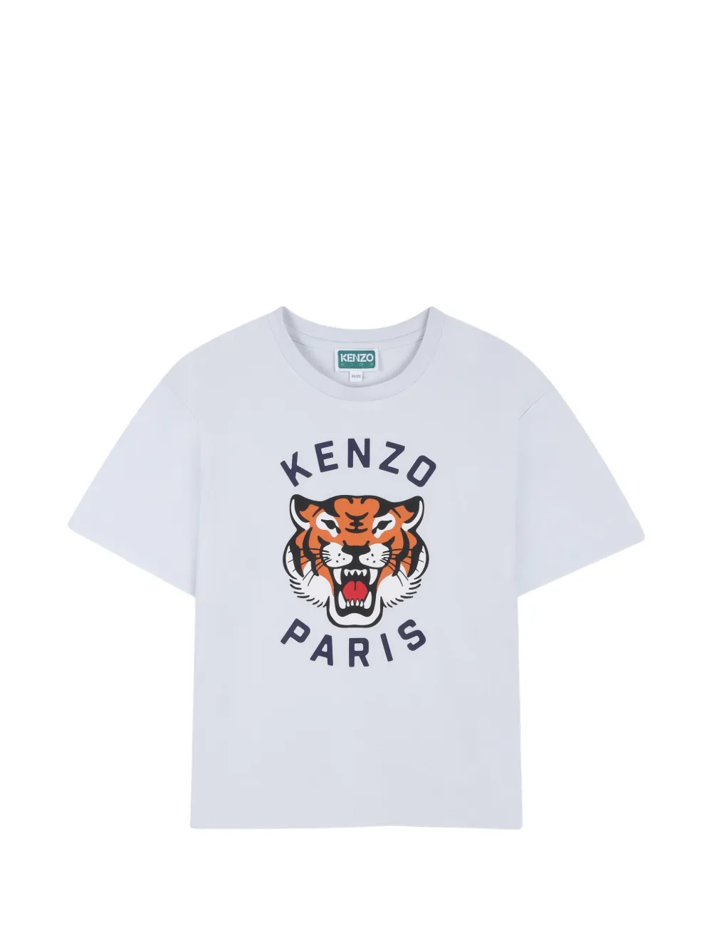 Kenzo Kids tiger-print T-shirt - Bianco