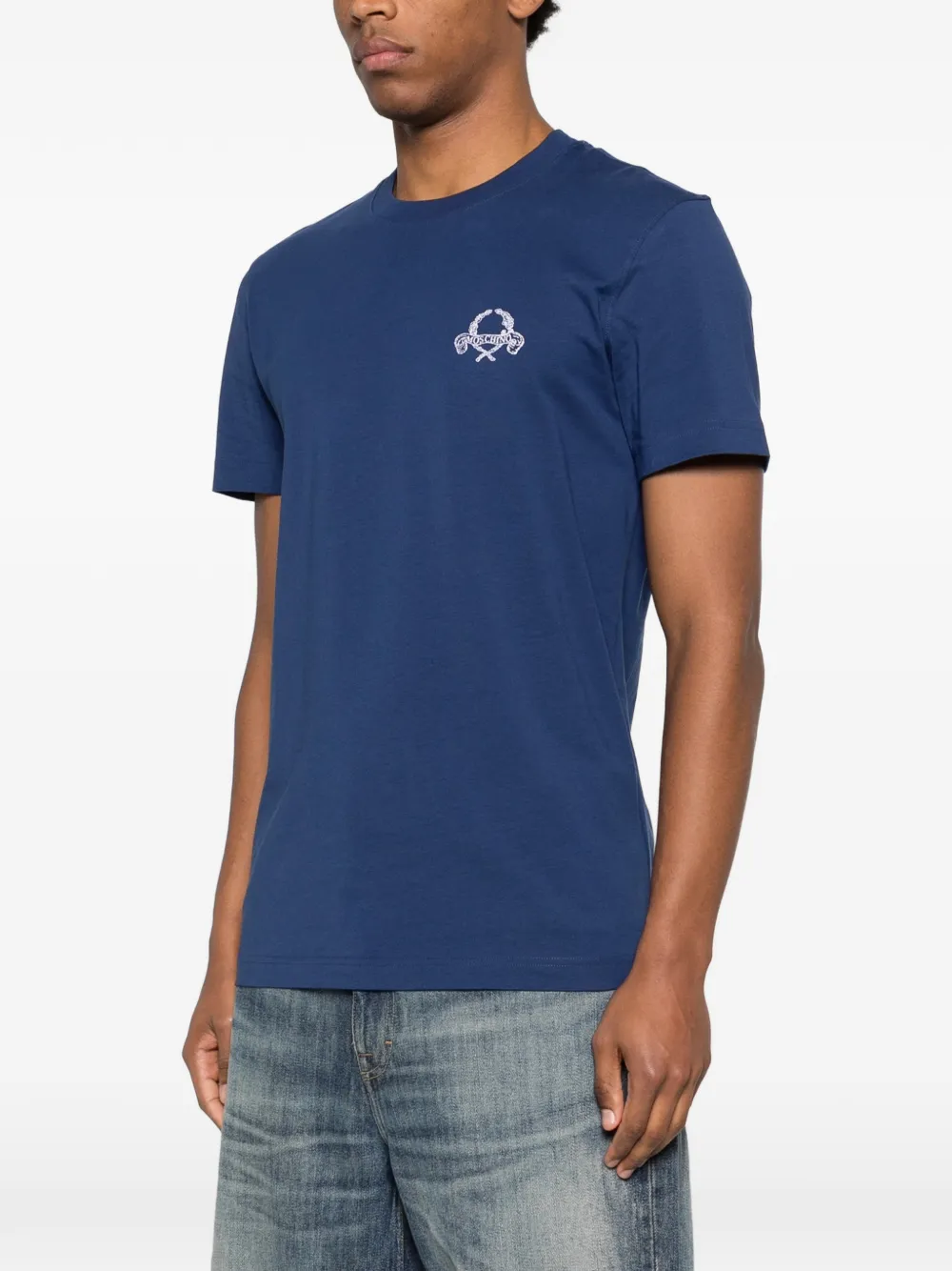 Moschino T-shirt met ronde hals Blauw