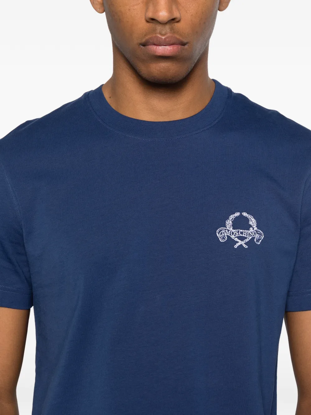 Moschino T-shirt met ronde hals Blauw