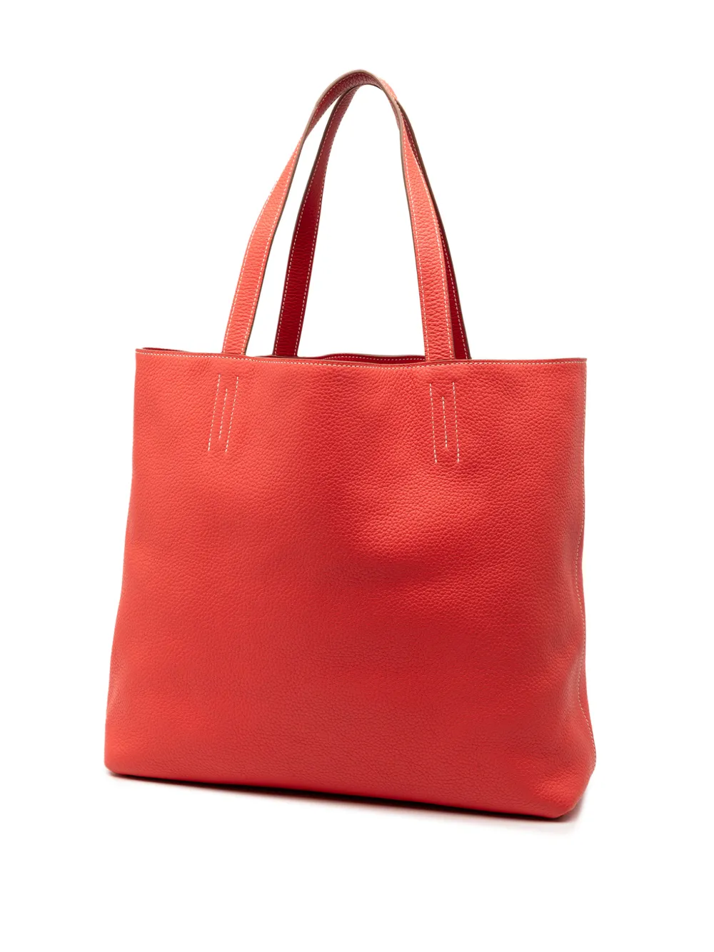  Hermès Pre-owned 2010-2025 Clemence Double Sens 36 Tote Bag - Red 