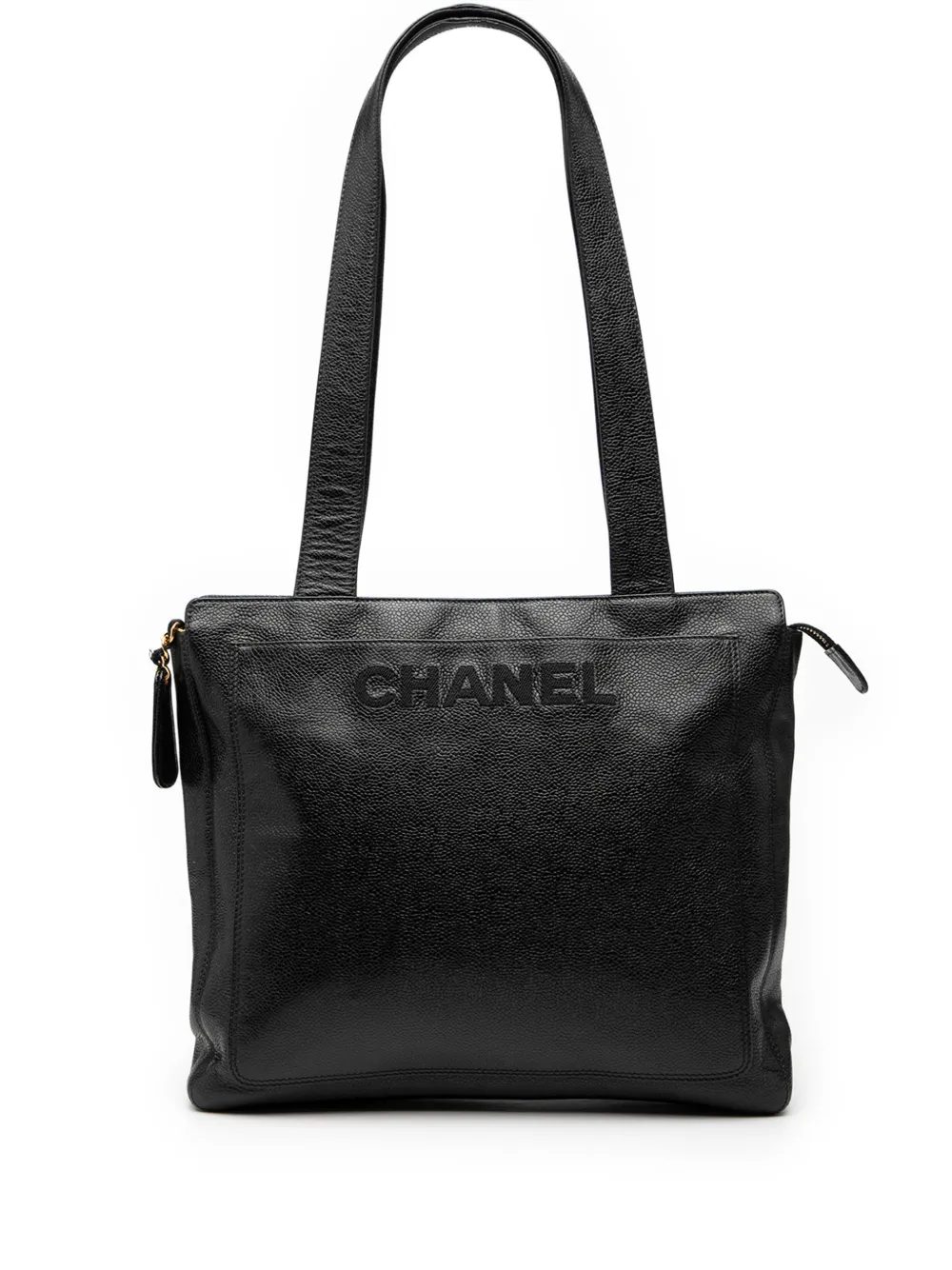 CHANEL Pre-Owned 1997-1999 Caviar LAX Logo tote bag - Nero