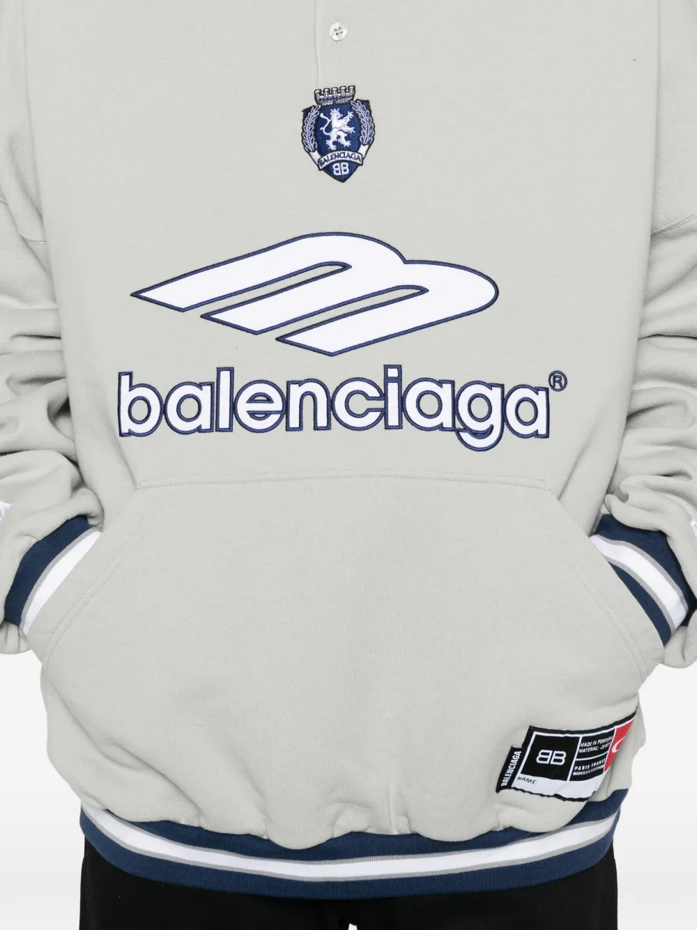Balenciaga Hoodie met logo Grijs