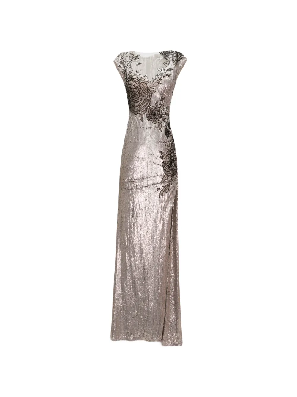 Gemy Maalouf embroidered maxi dress - Grigio