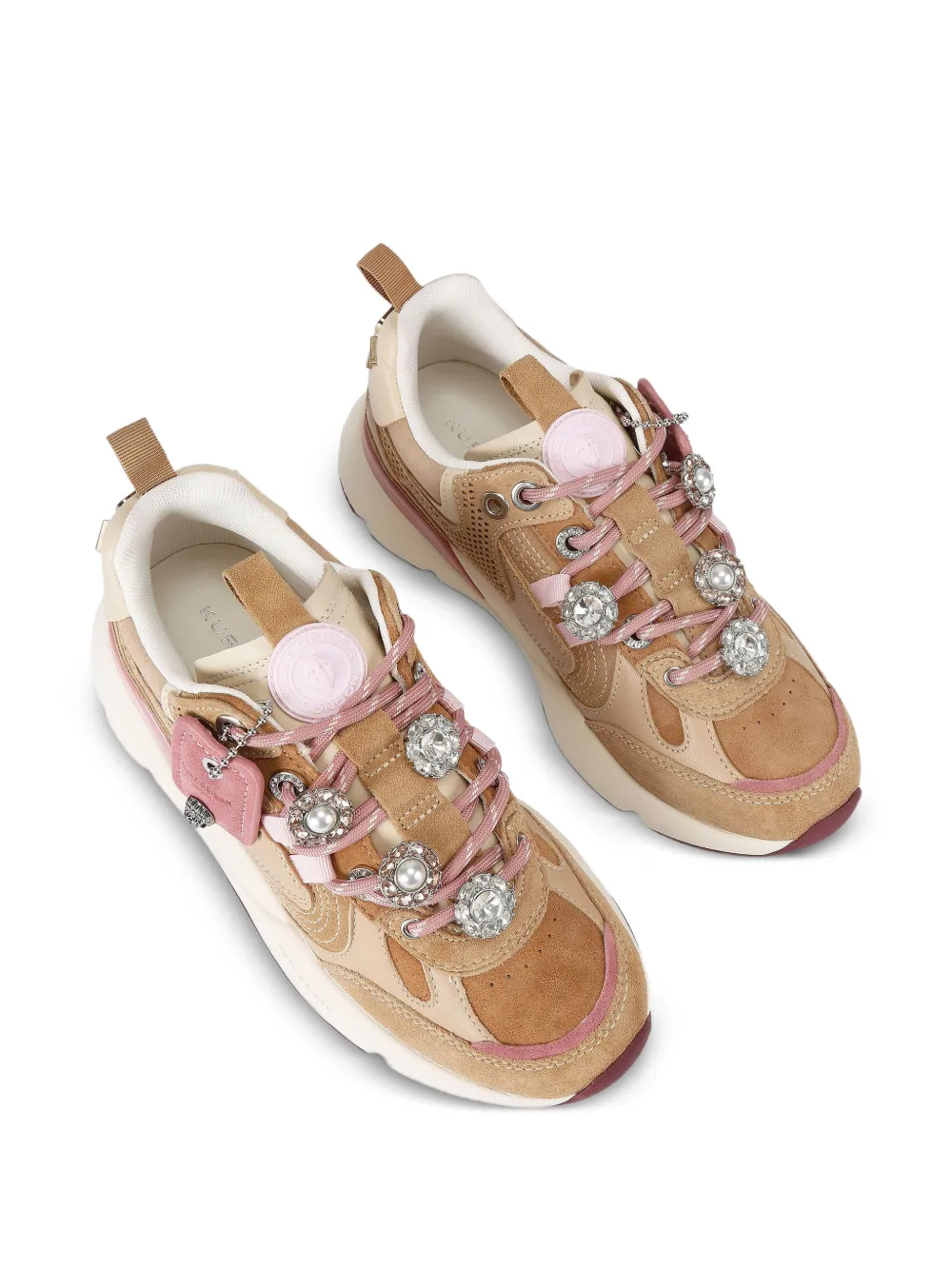 Kurt Geiger London Kurt Runner verfraaide sneakers Beige