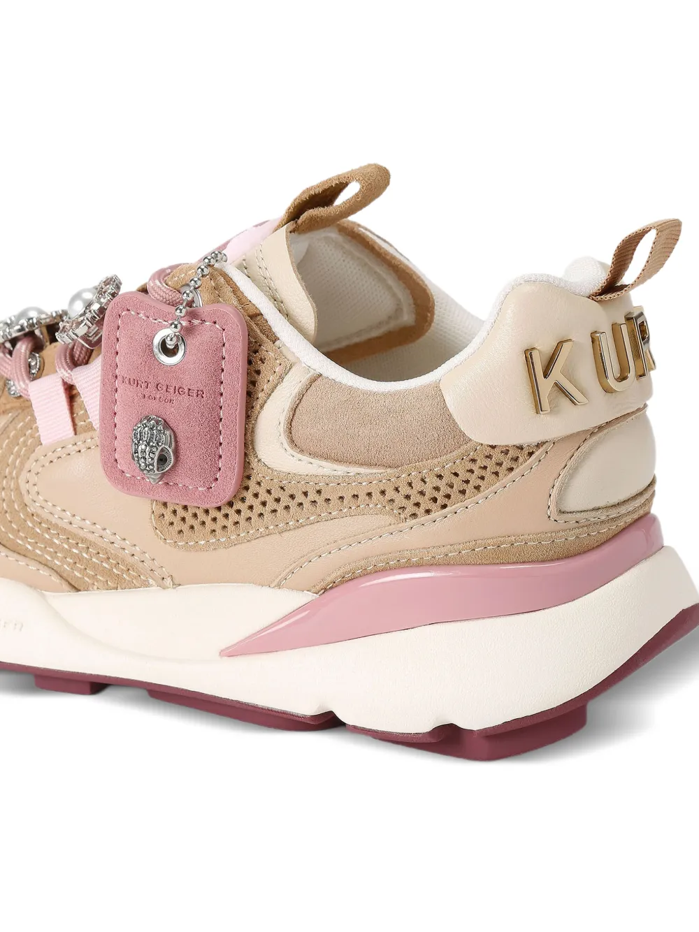 Kurt Geiger London Kurt Runner verfraaide sneakers Beige