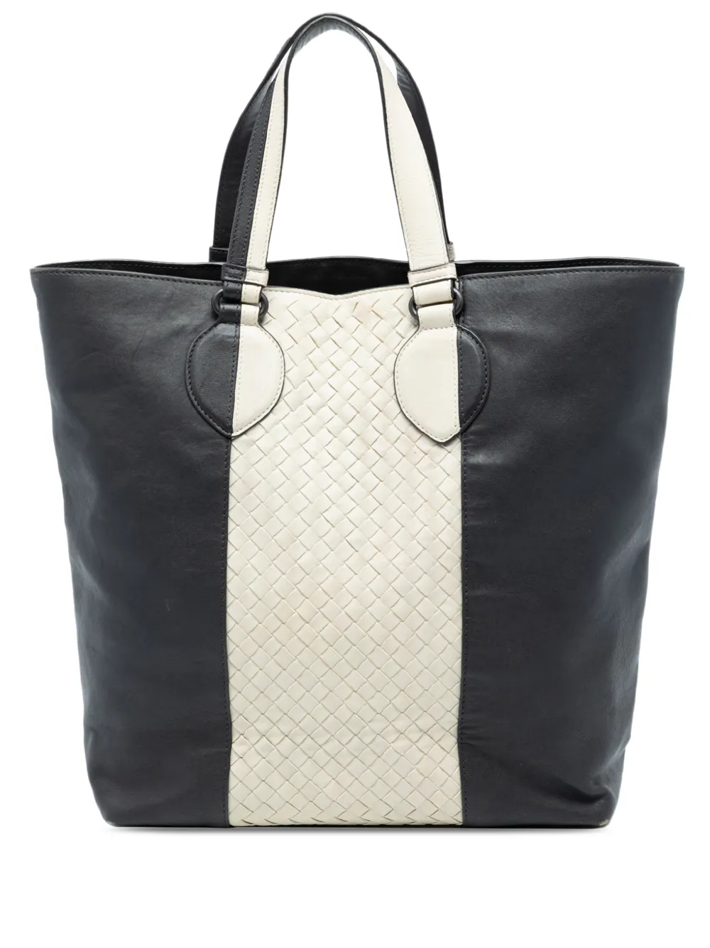Bottega Veneta Pre-Owned 2012-2025 Bicolor Nappa Intrecciato Convertible Tote satchel - Nero
