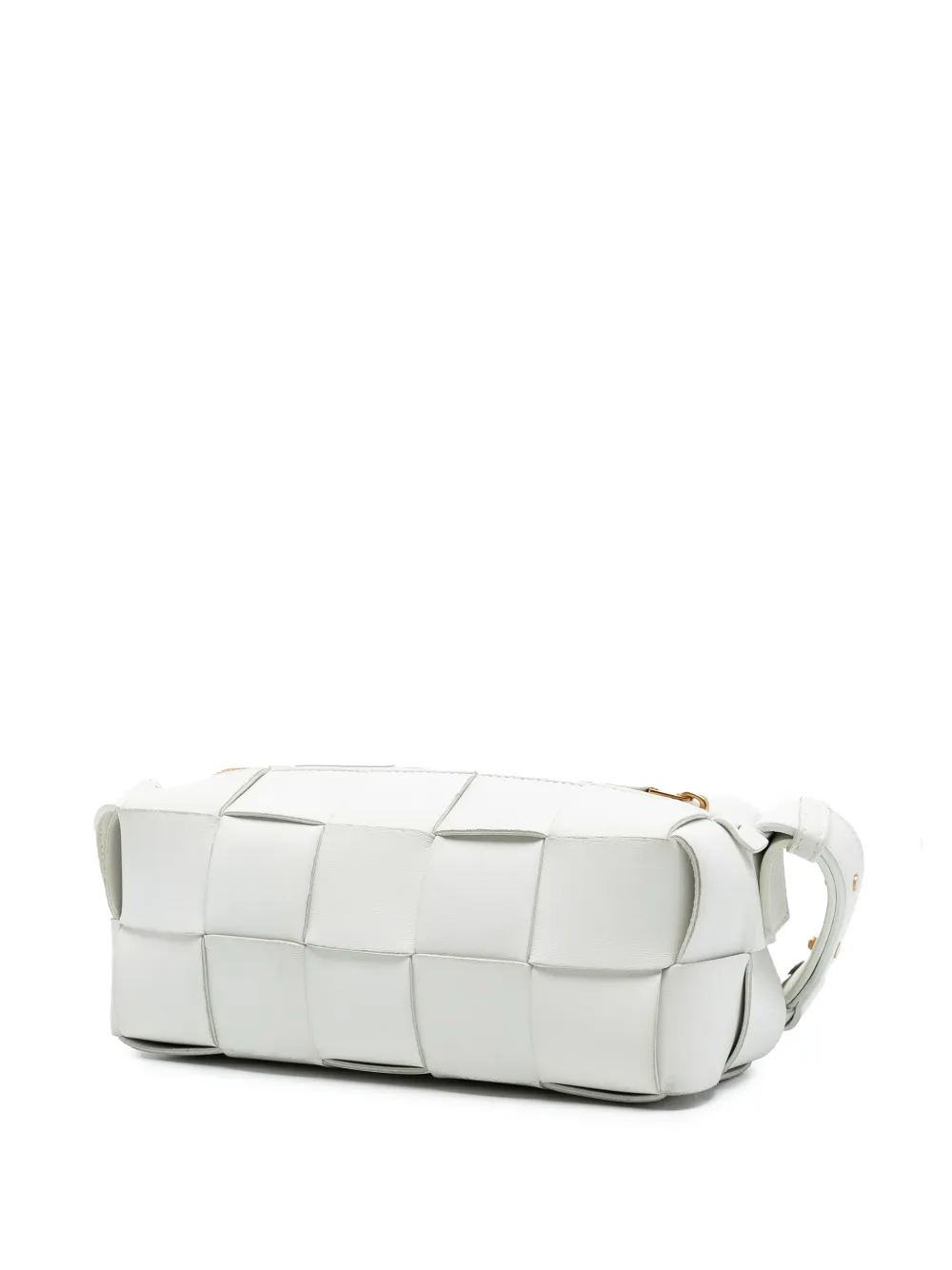 2012-2025 Small Lambskin Intrecciato Brick Cassette Shoulder Bag