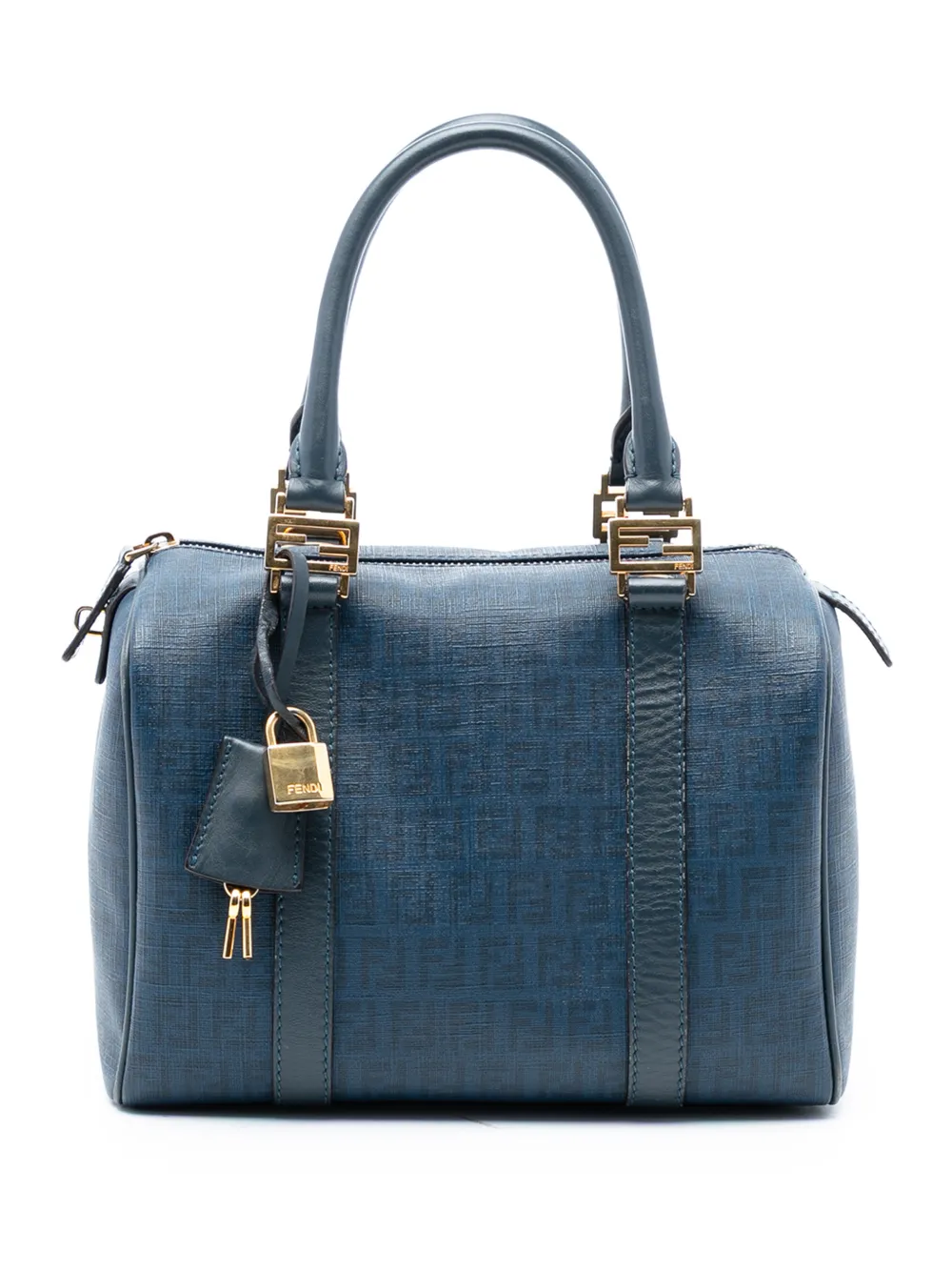 Fendi Pre-Owned 2010-2025 Zucca Spalmati boston bag - Blu
