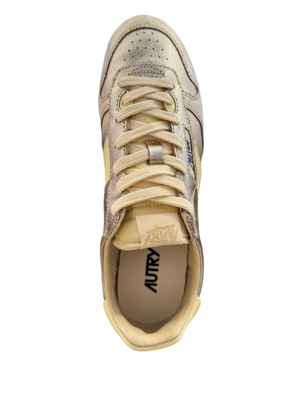 Autry Windspin perforated logo-detail sneakers Goud