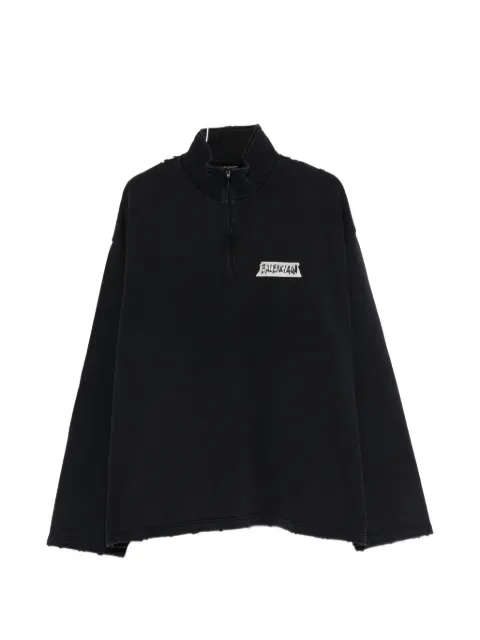 Balenciaga distressed zipped sweatshirt