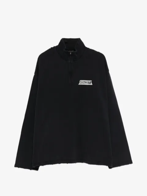 Balenciaga distressed zipped sweatshirt