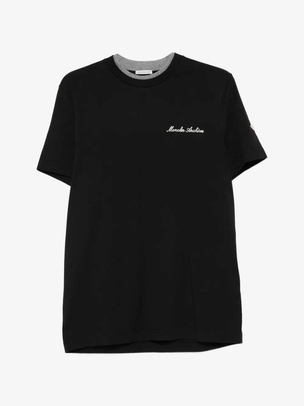Moncler logo-embroidery T-shirt | Black | Image 1