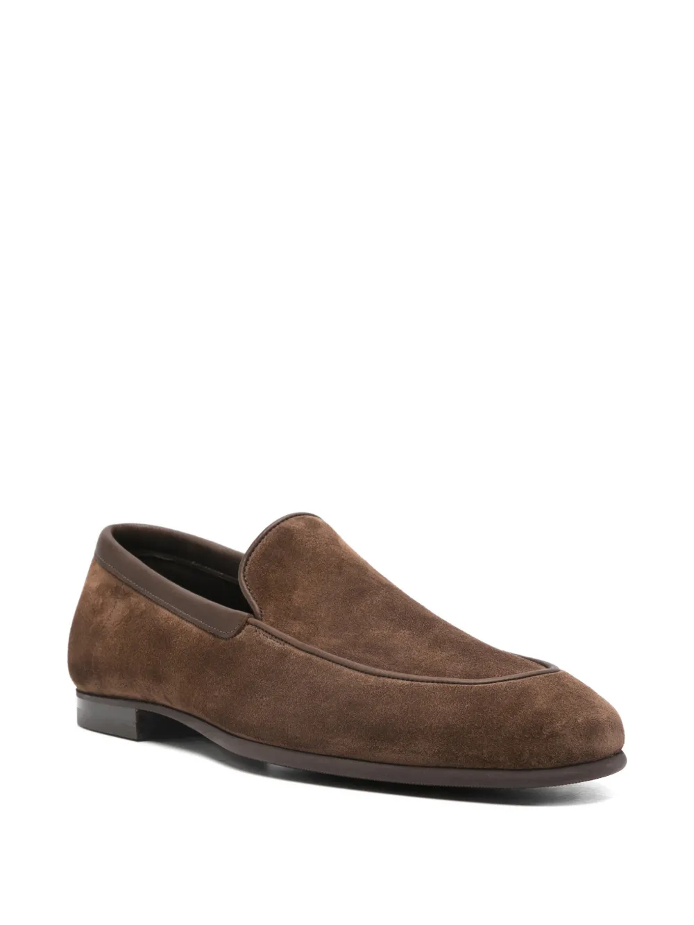 John Lobb Leren loafers Bruin