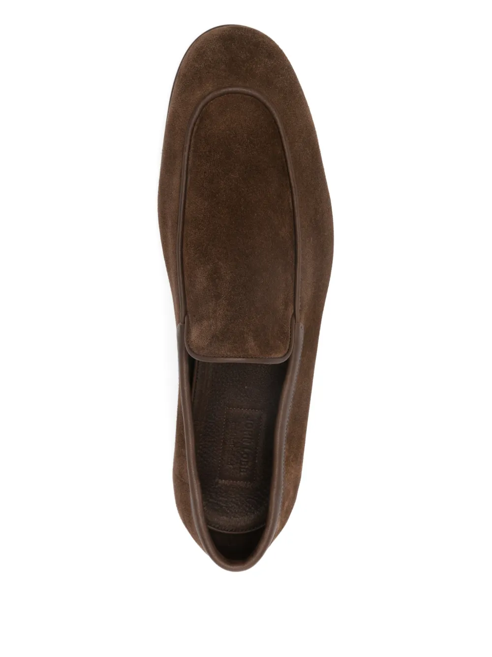 John Lobb Leren loafers Bruin