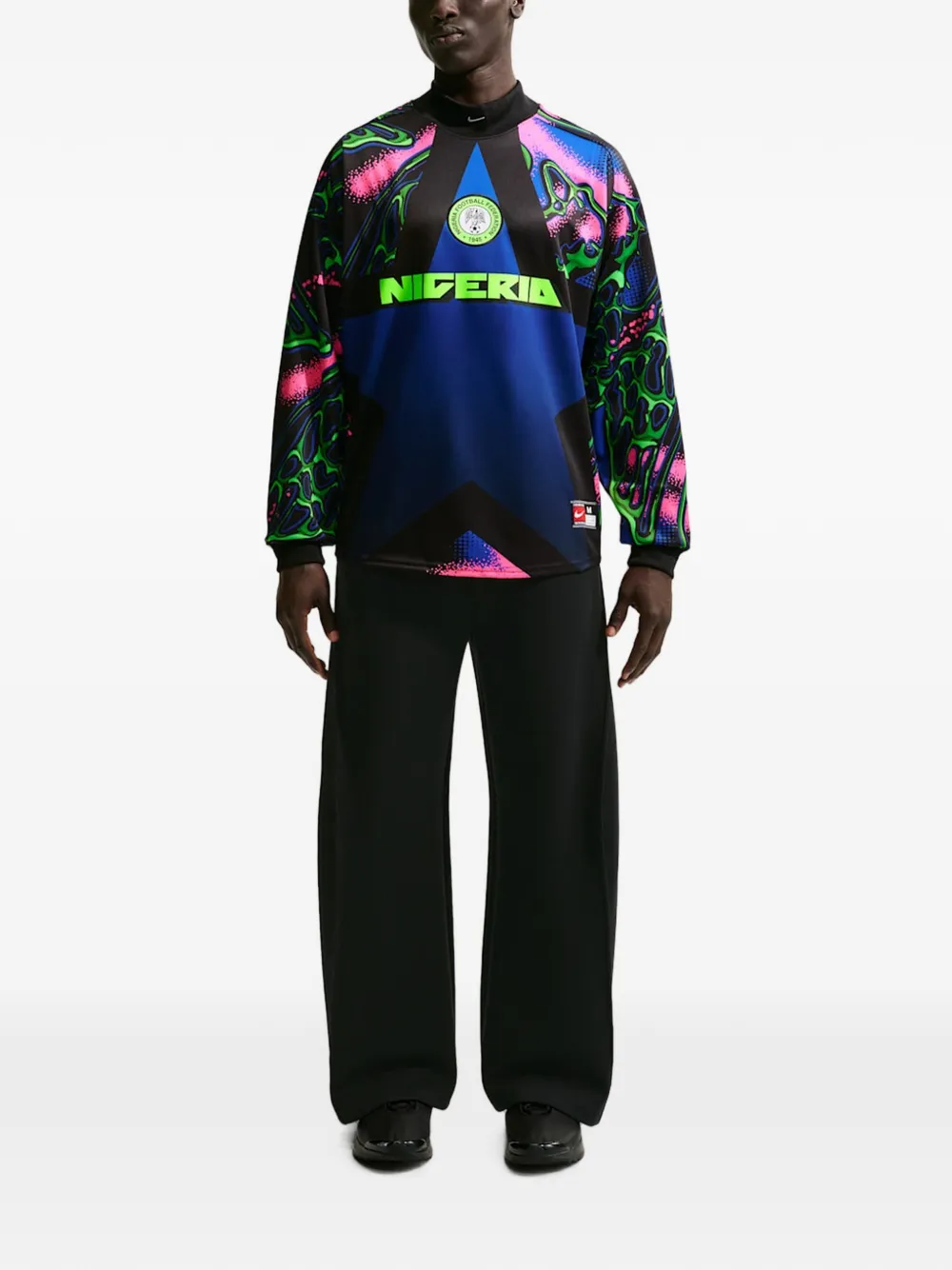 Nike Nigeria Authentic Goalkeeper T-shirt Zwart