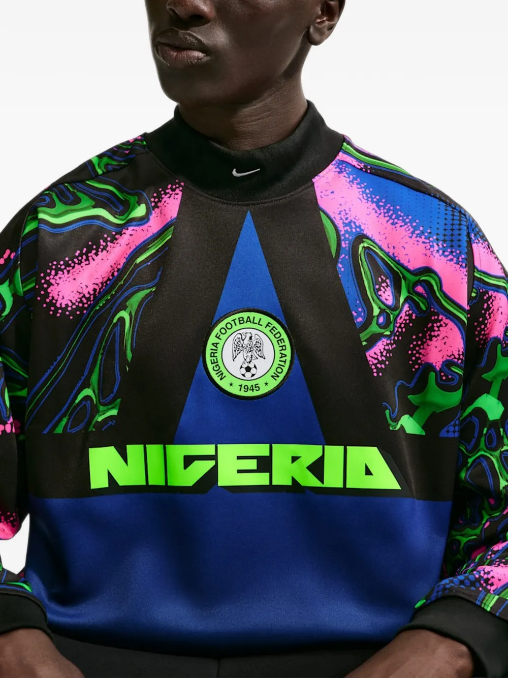 Nike Nigeria Authentic Goalkeeper T-shirt Zwart