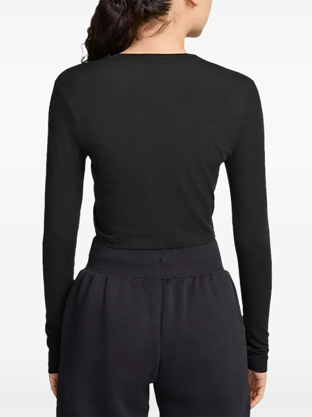 Nike Getailleerde cropped top Zwart