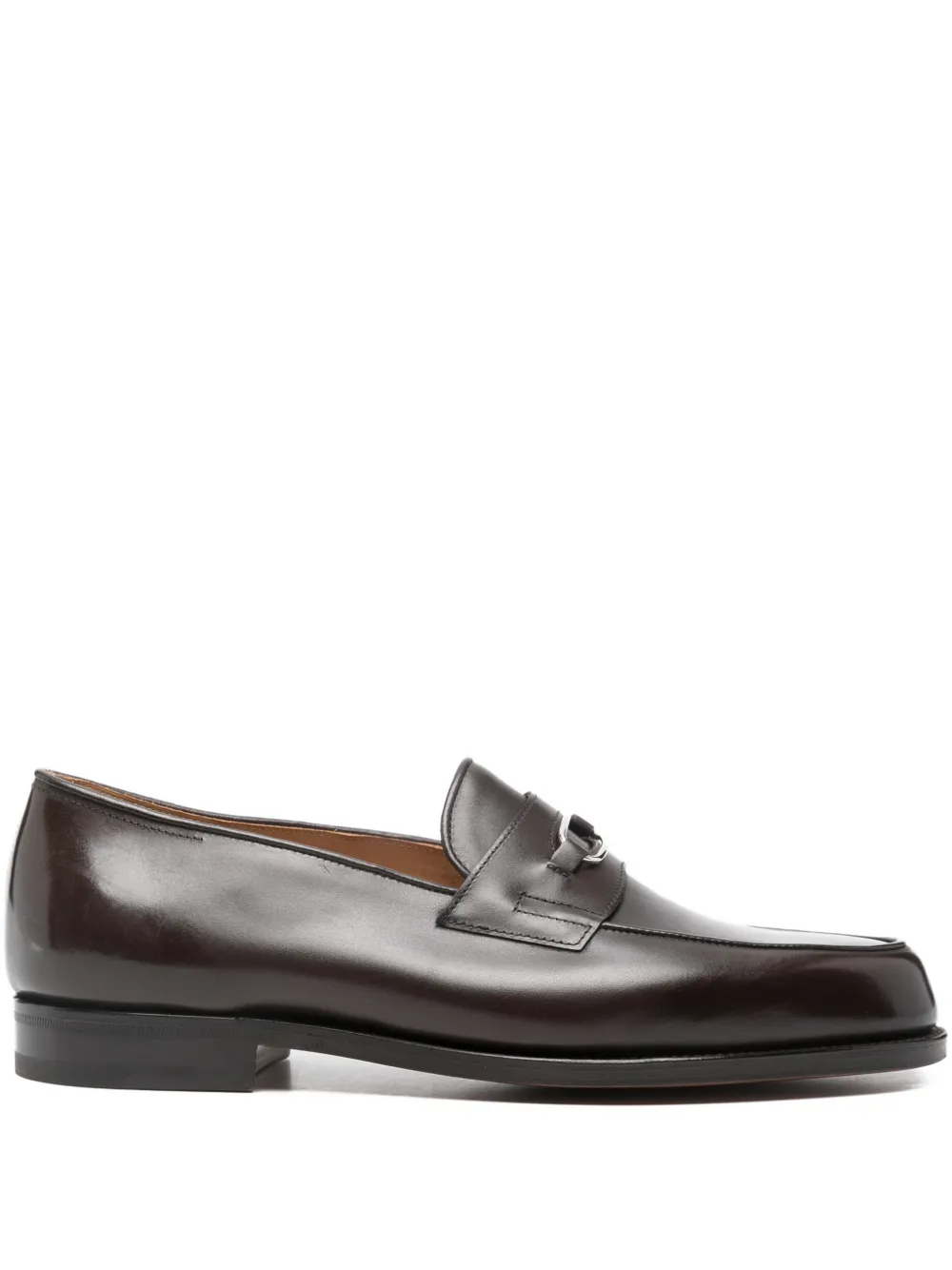 John Lobb leather loafers - Marrone