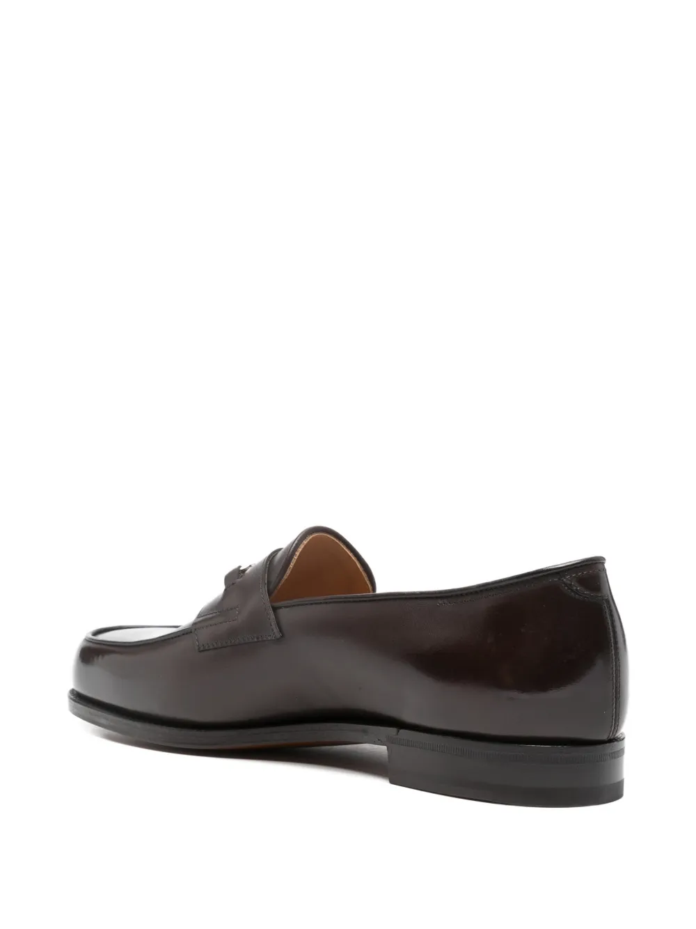 John Lobb Leren loafers Bruin