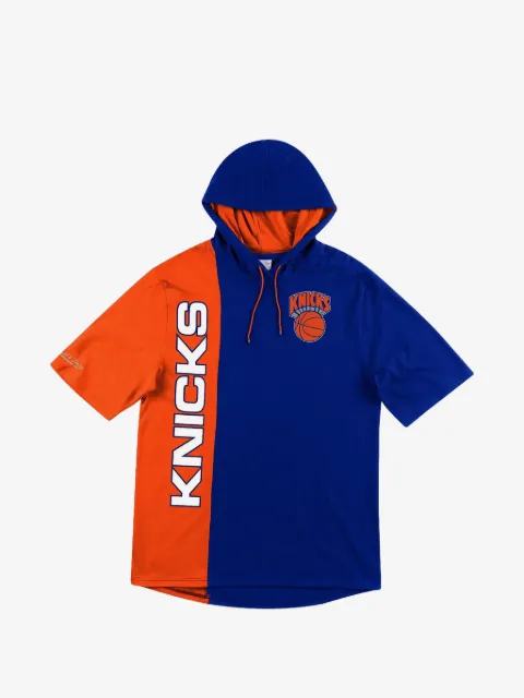 Mitchell & Ness NBA "New York Knicks" short-sleeves split hoodie