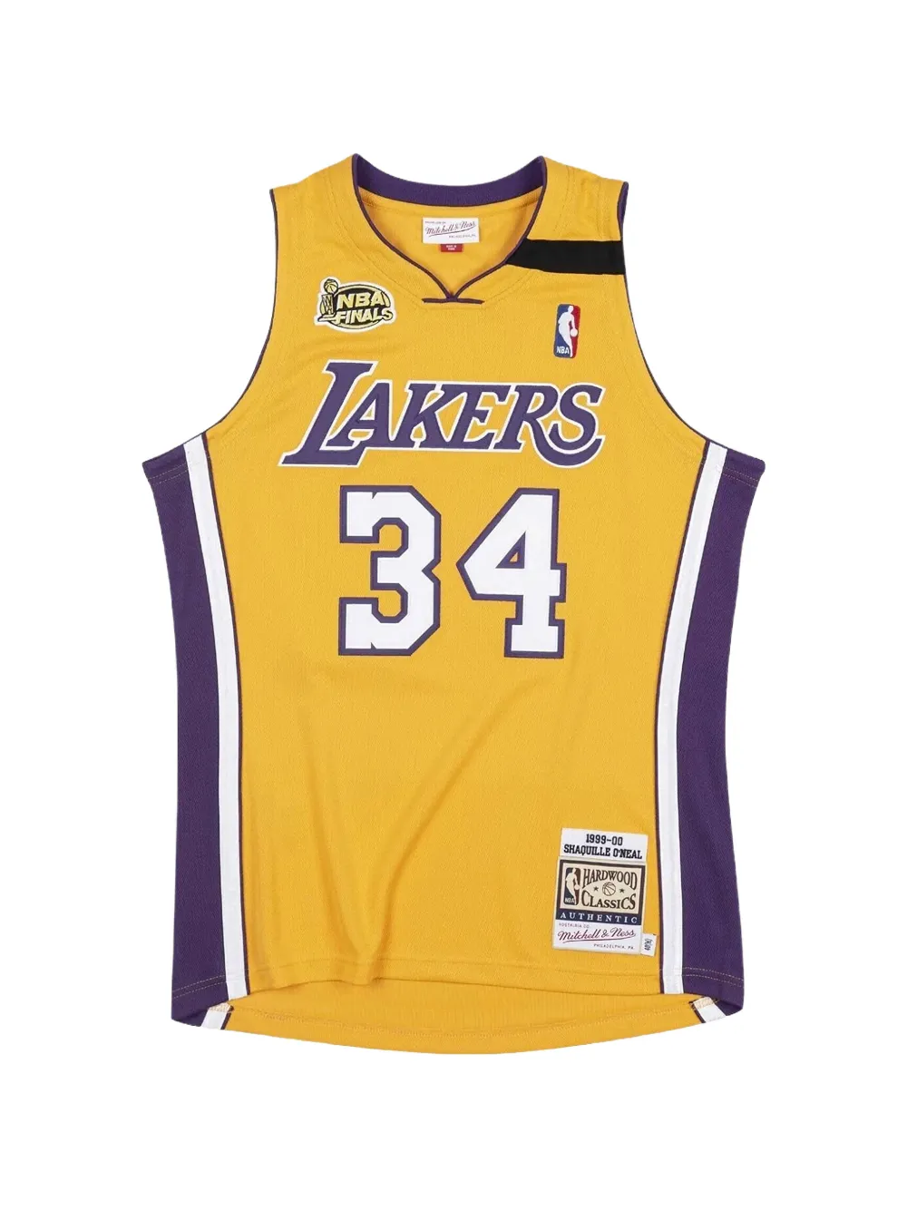 Mitchell & Ness T-shirt Shaquille O'Neal Los Angeles Lakers 1999-00 - Giallo