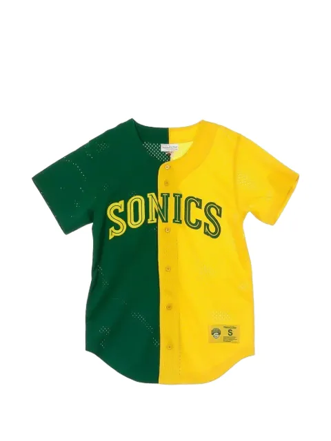Mitchell & Ness NBA "Seattle Supersonics" skjorte i mesh med knapper og splittet farve