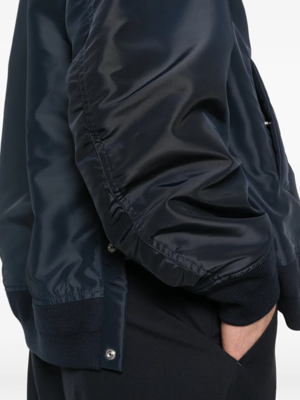 sacai Bomberjack met rits Blauw