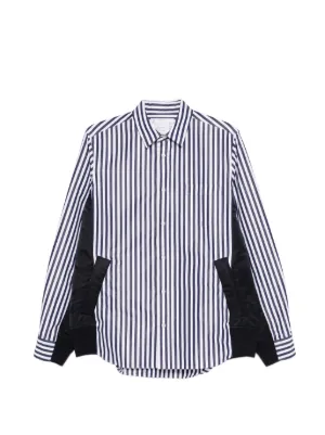 Sacai zip-pocket Taffeta Shirt | Blue | FARFETCH CA