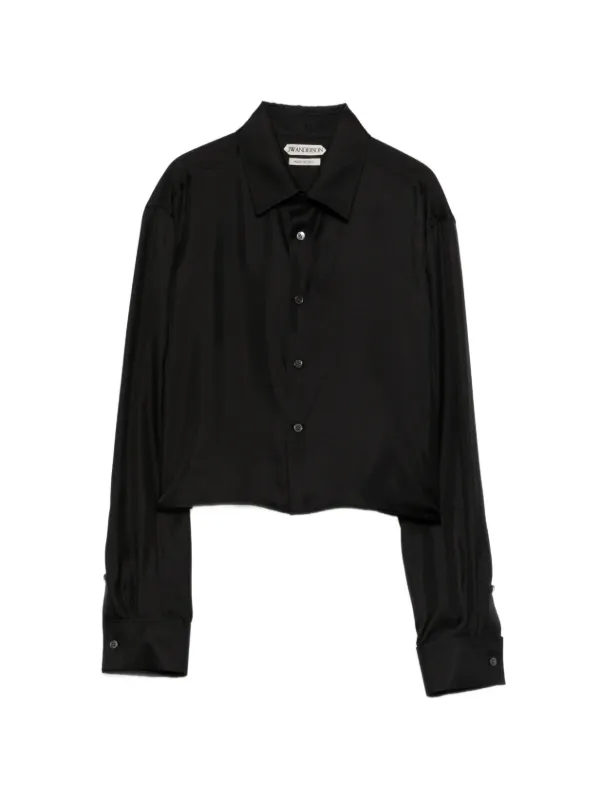 jw anderson シャツ JW Anderson button-fastening Shirt | Black | FARFETCH