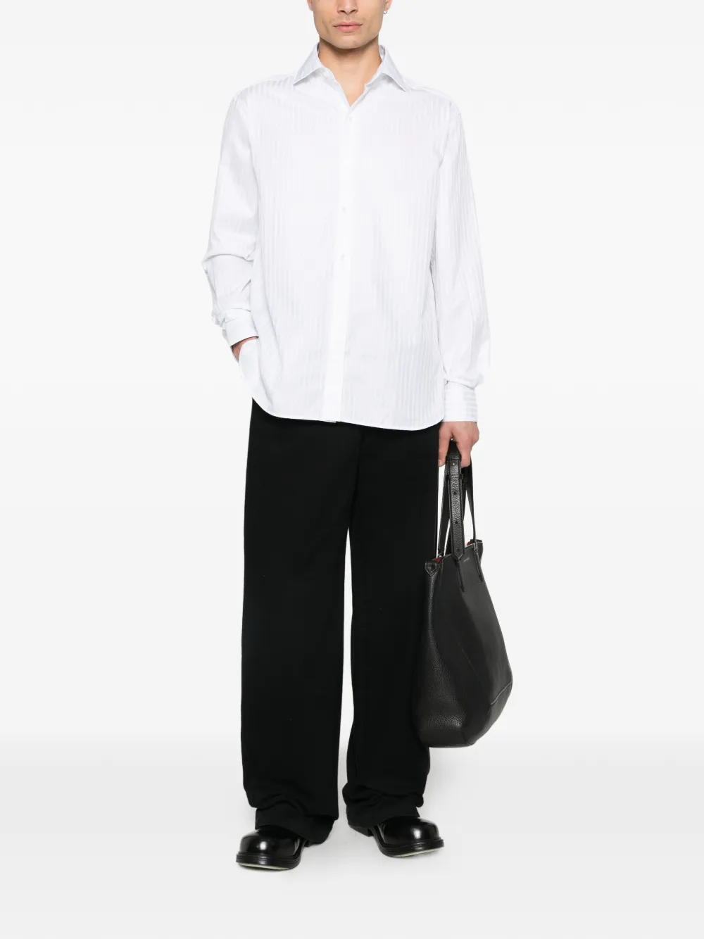 JW Anderson Gestreept overhemd - Wit