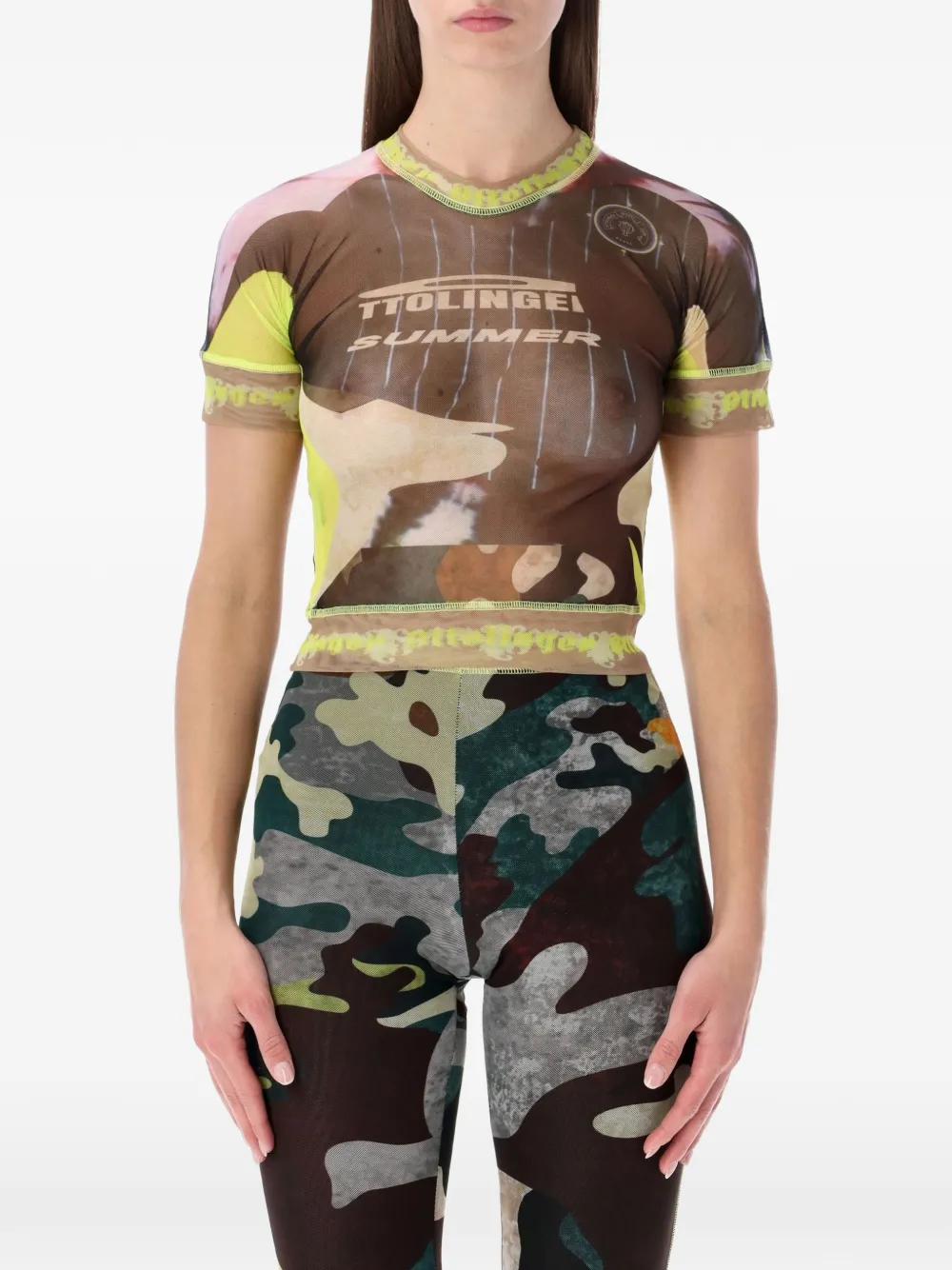 Ottolinger camouflage T-shirt - Marrone