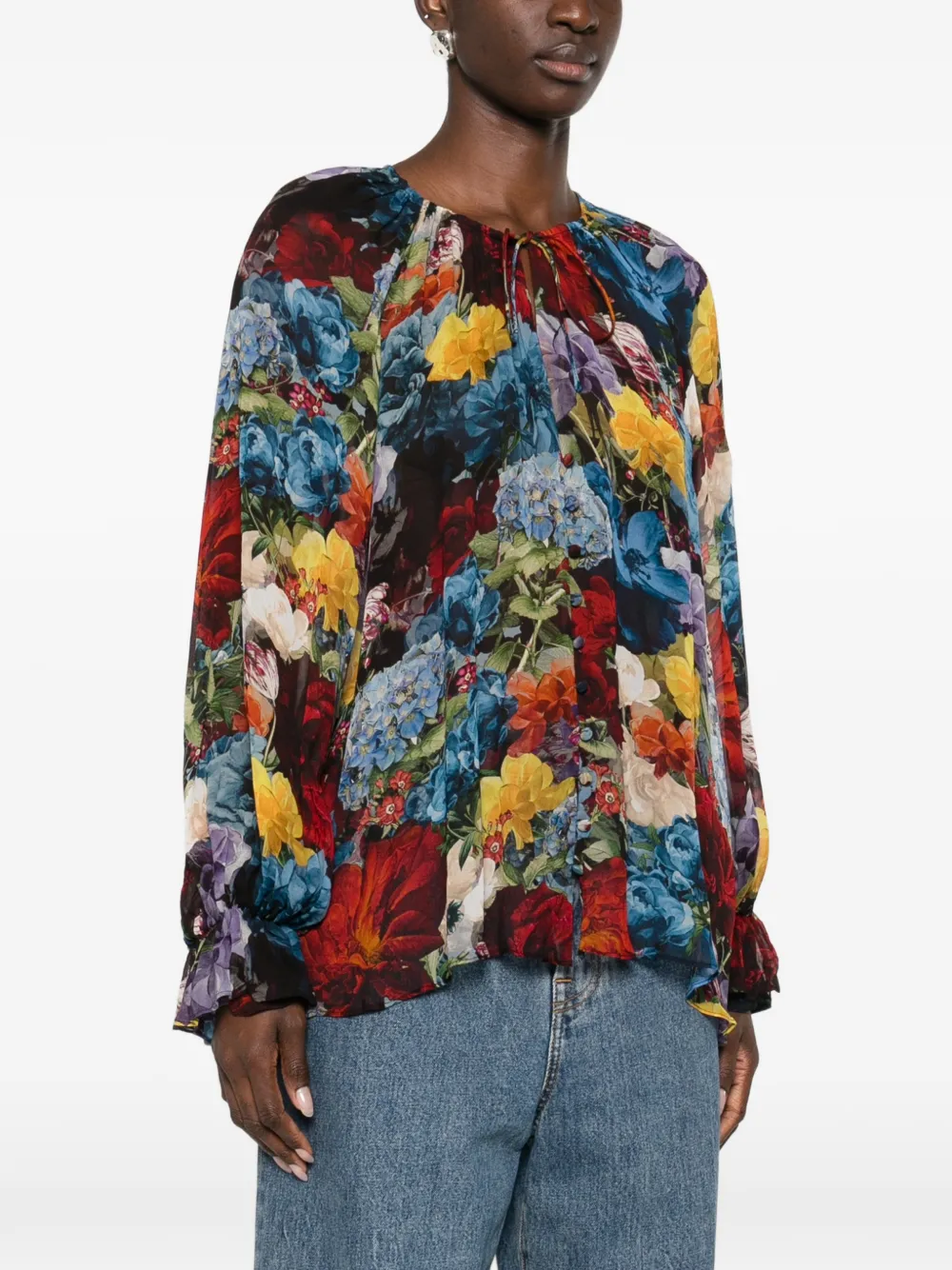  Alice + Olivia Josephine Blouse - Blue 