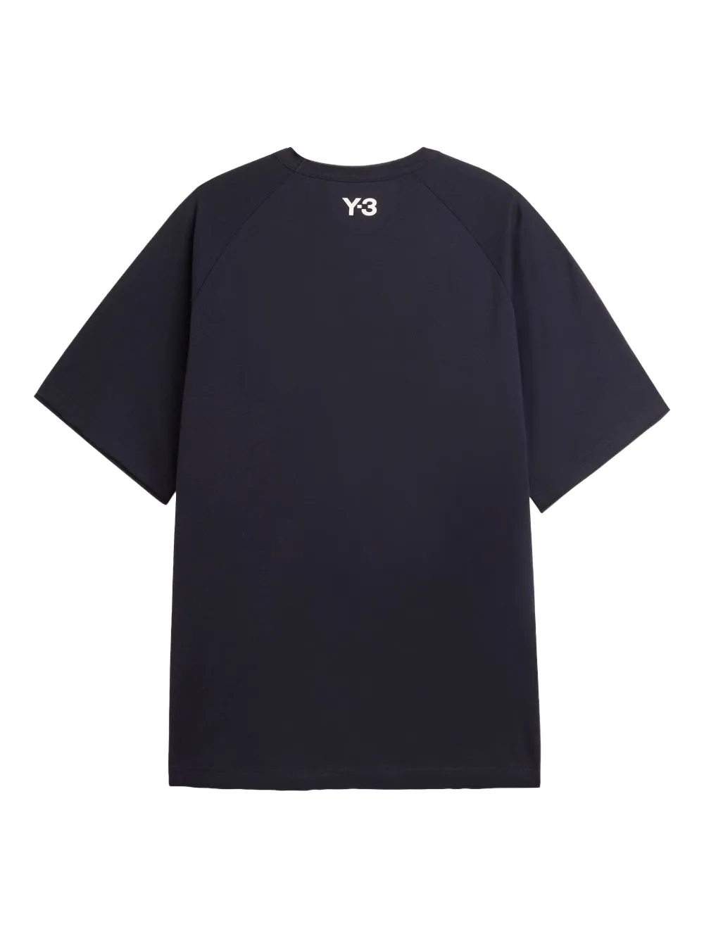 Y-3 raw-edge 3-stripes T-shirt - Zwart