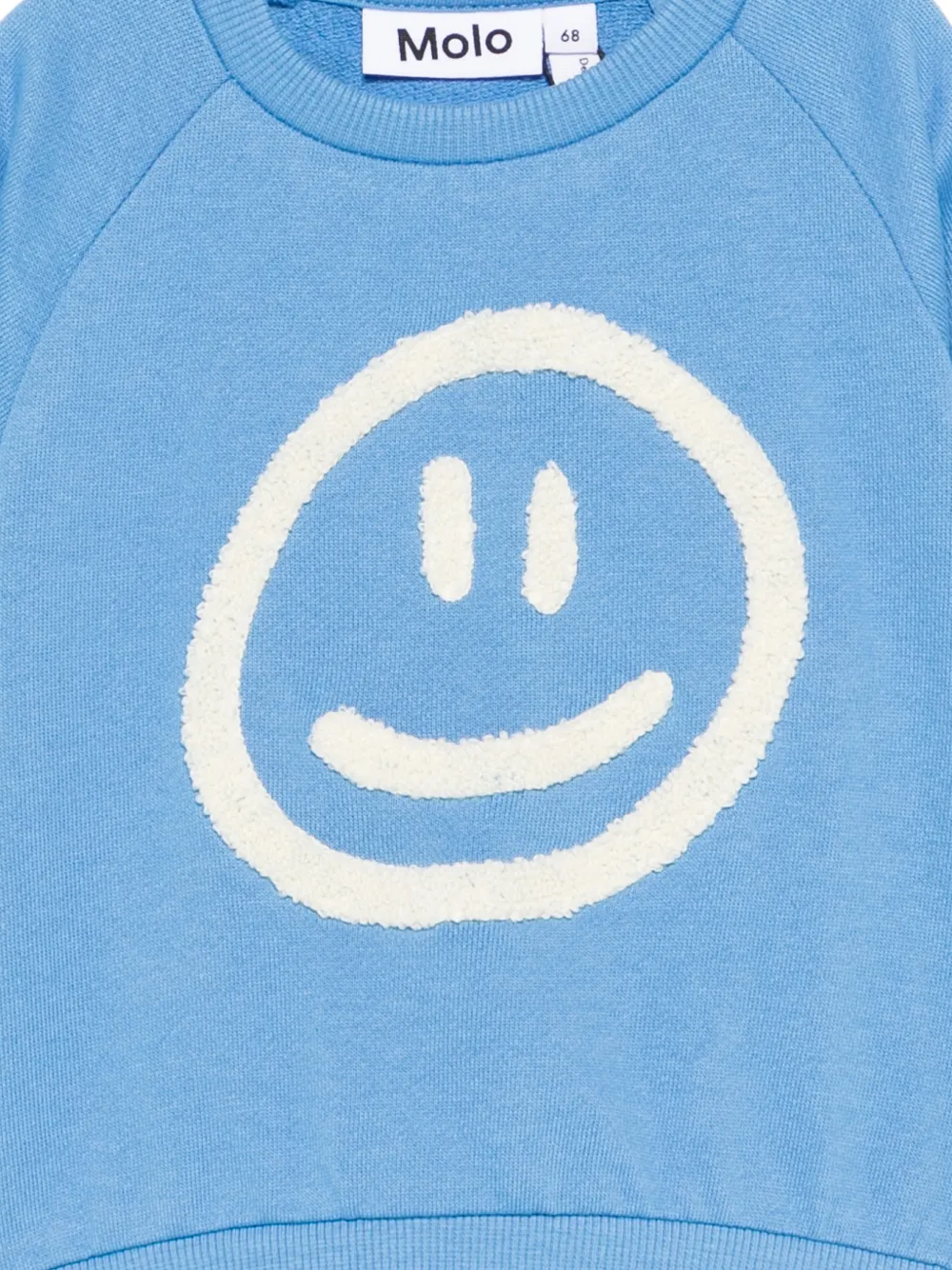  Molo Smiley-embellishment Sweatshirt - Blue 