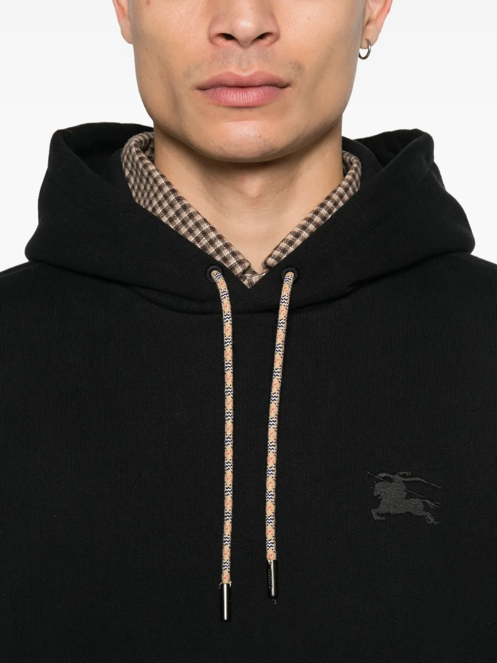 Burberry Hoodie met logo Zwart