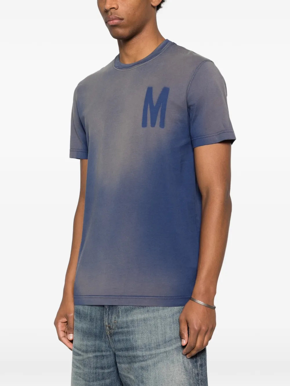 Moschino T-shirt met logodetail Blauw