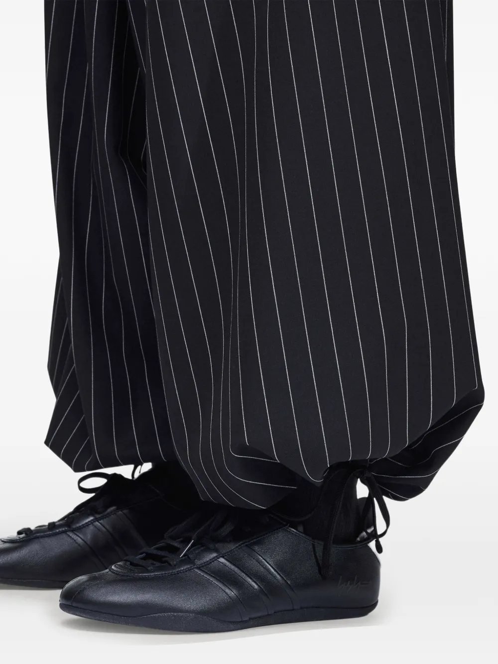 Y-3 Broek met krijtstreep Zwart