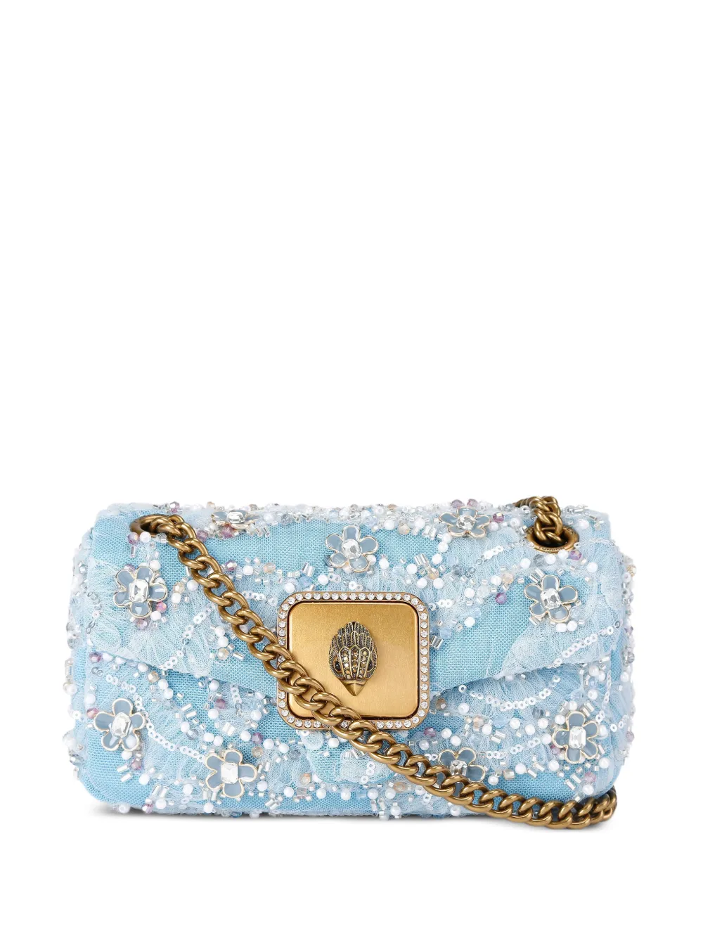 Kurt Geiger London Borsa Pimlico mini con perline - Blu