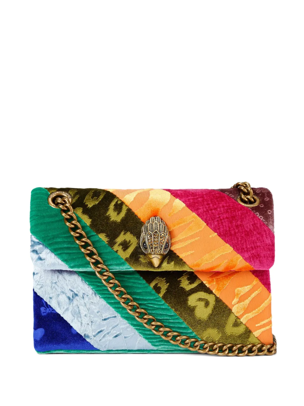 Kurt Geiger London Borsa a tracolla Kensington mini a righe - Blu