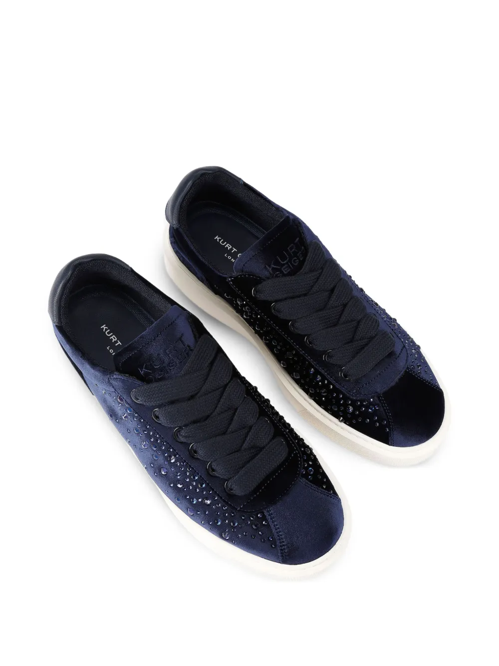 Kurt Geiger London Albion Retro sneakers verfraaid met kristallen Blauw